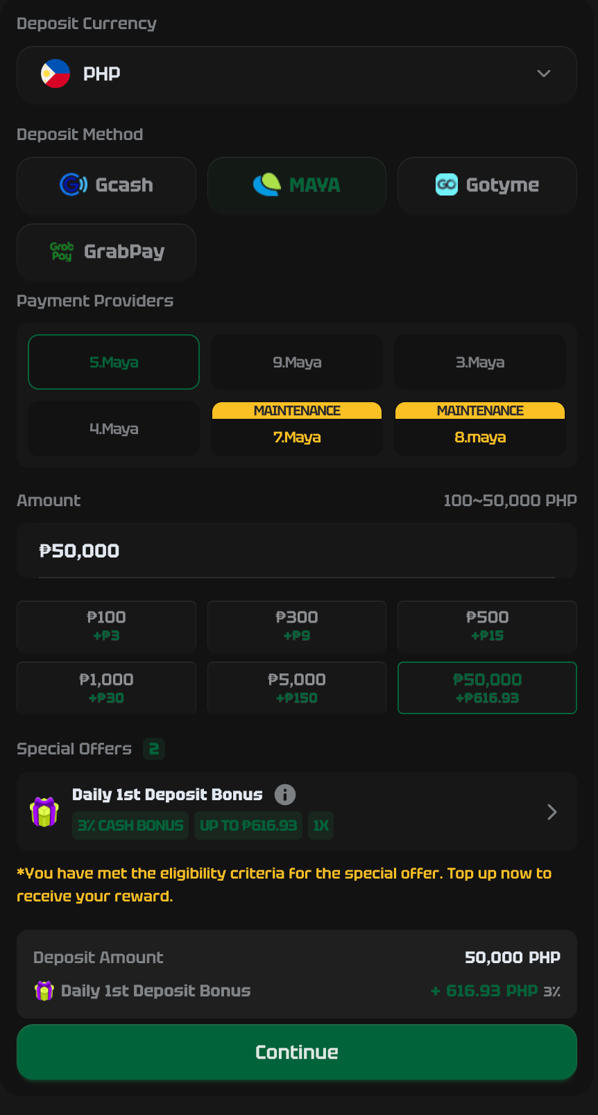 Or use Maya / GoTyme / GrabPay